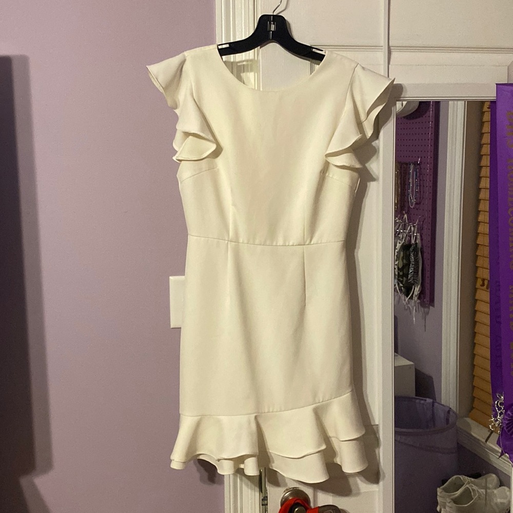White Ruffle Dress